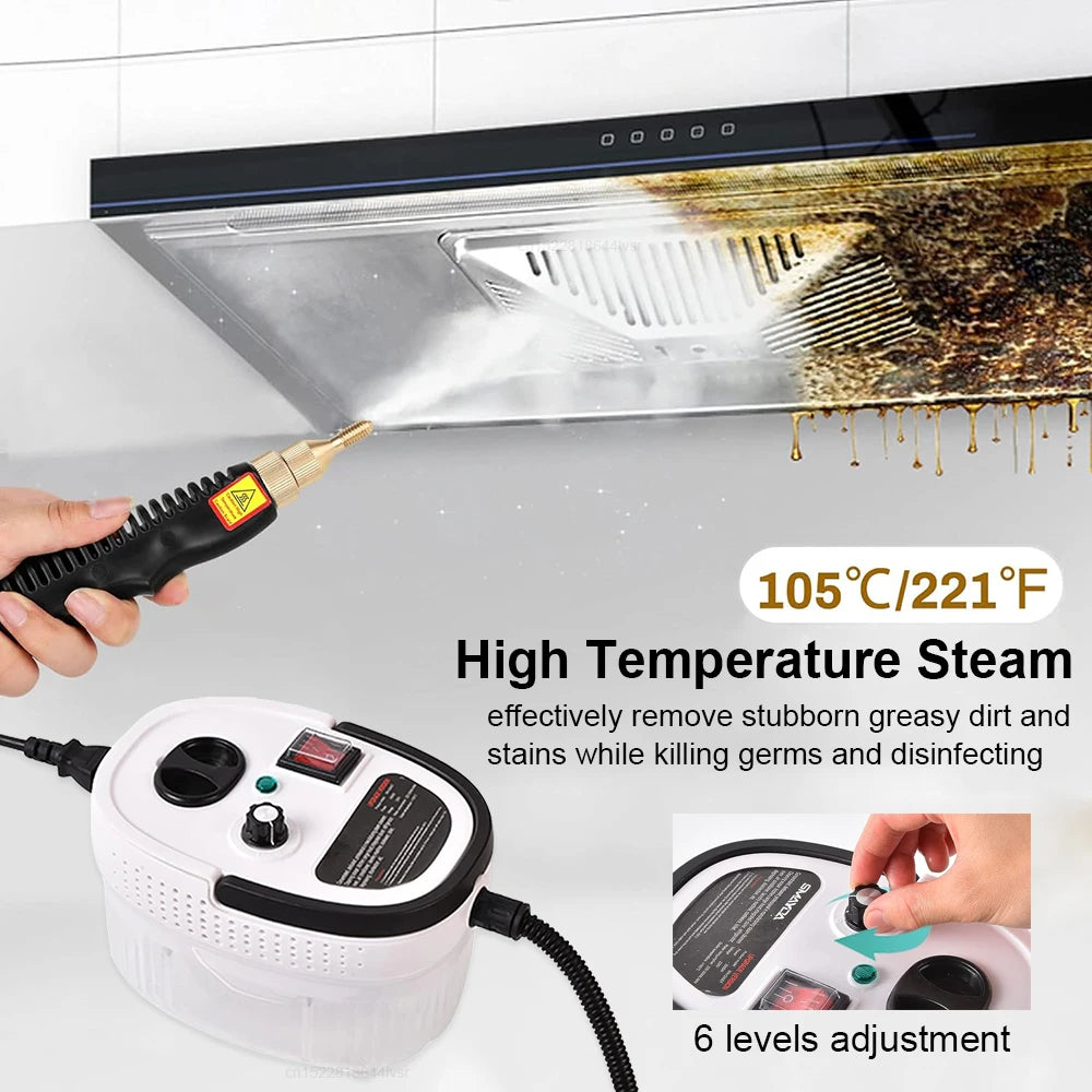 Steam Cleaner 2500W High Pressure Steam Cleaner Handheld High Temperature Steam Cleaner For Home Kitchen Bathroom Car  Cleaning